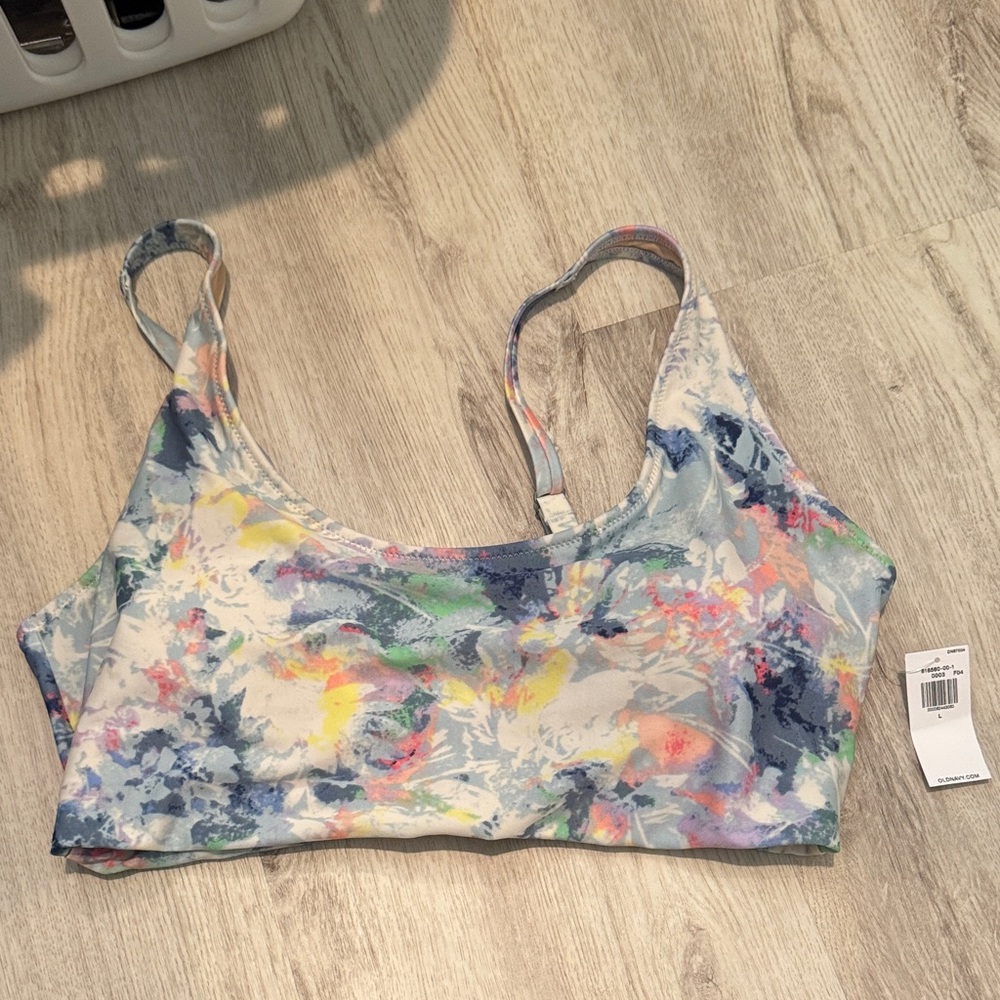 Old Navy Abstract Pastel bikini top